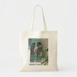 Grüne Tür und Rose - Martha's Vineyard Tote Tag Tragetasche