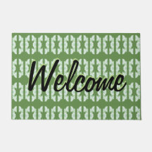 Grüne Türmatte mit Hübschem Muster