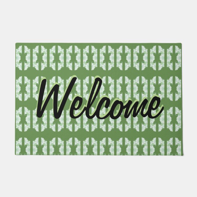 Grüne Türmatte mit Hübschem Muster (Vorderseite)