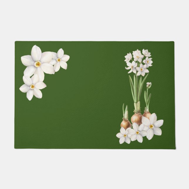 Grüne Türmchen des Botanischen Frühlings Fußmatte (Vorderseite)