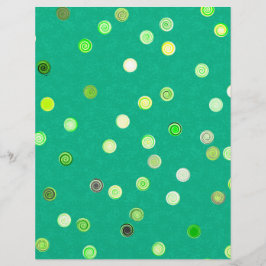 Grüne Twisty-Polka-Dot-Spirale 2-seitiges Schrottp