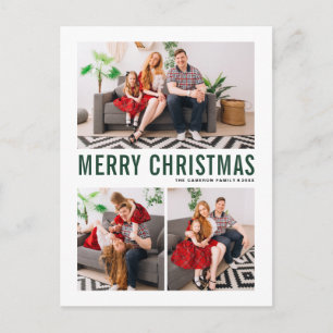 Grüne Typografie Frohe Weihnachten Drei Foto