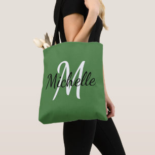 Grüne u. weiße kundenspezifische tasche