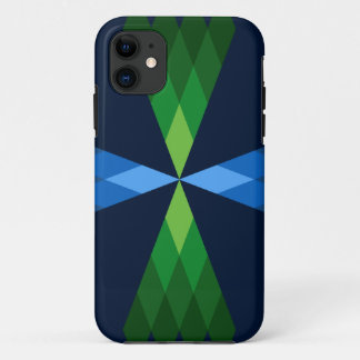 Grüne und blaue Diamanten iPhone 11 Hülle