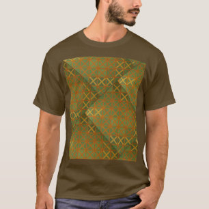 Grüne und blaue geometrische Abstraktion T-Shirt