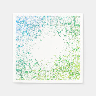 Grüne und blaue Spritzer Serviette
