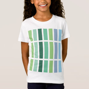 Grüne und blaue Streifen T-Shirt
