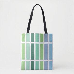 Grüne und blaue Streifen Tasche