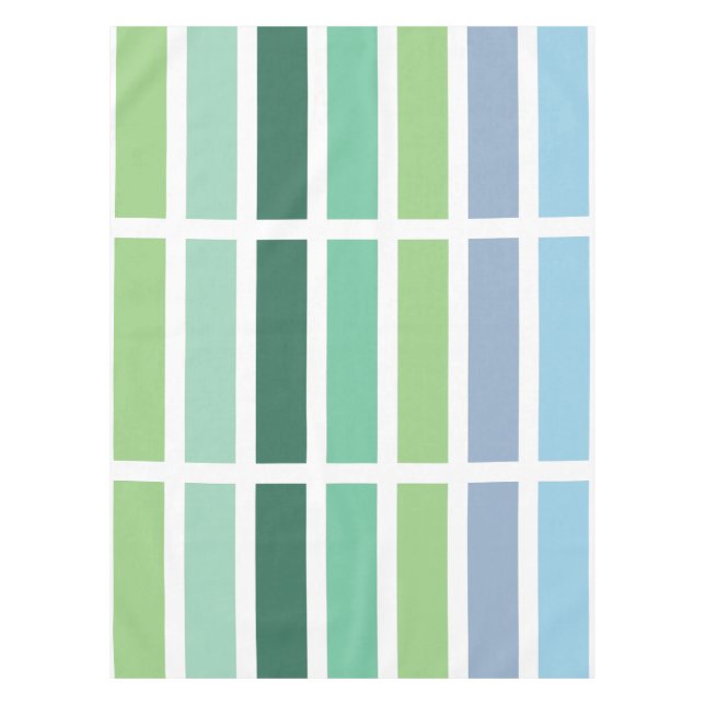 Grüne und blaue Streifen Tischdecke (Vorderseite)