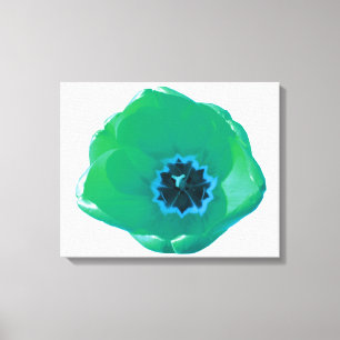 Grüne und blaue Tulpen-Leinwanddruck Leinwanddruck