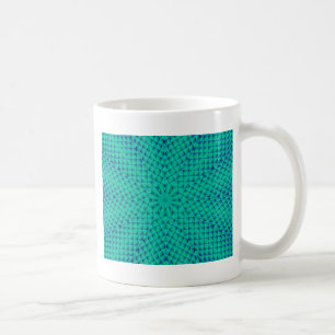 Grüne und blaue Waves Kaffeetasse