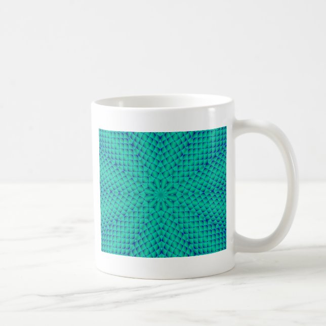 Grüne und blaue Waves Kaffeetasse (Rechts)
