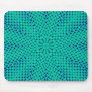 Grüne und blaue Waves Mousepad