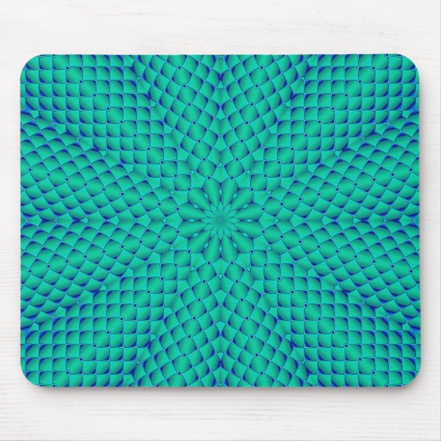 Grüne und blaue Waves Mousepad (Vorne)