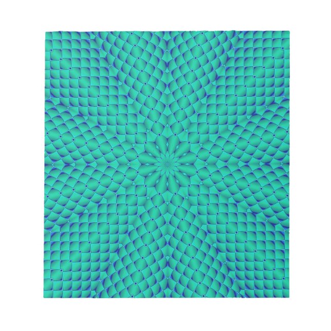 Grüne und blaue Waves Notizblock (Vorderseite)