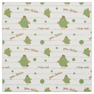 Grüne und braune Garnelen HühnerChampion Fabric Stoff
