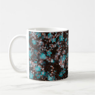 GRÜNE UND BROWNE BLUME KAFFEETASSE