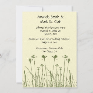 Grüne und Elfenbeinhochzeit Einladung