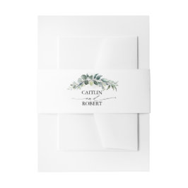 Grüne und Eukalyptus Foliage Wedding Einladungsbanderole