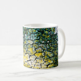 Grüne und gelbe Baumrinde Kaffeetasse