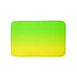 Grüne und gelbe Ombré Schatten-Neonneonfarbe Badematte