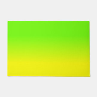 Grüne und gelbe Ombré Schatten-Neonneonfarbe Fußmatte