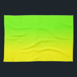 Grüne und gelbe Ombré Schatten-Neonneonfarbe Geschirrtuch<br><div class="desc">Sonnenscheinneongelb verblaßt in eine ombre Unschärfe mit Neongrün für einen Blitz der Helligkeit und des Lichtes</div>