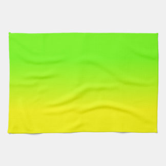 Grüne und gelbe Ombré Schatten-Neonneonfarbe Geschirrtuch