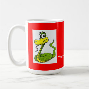 Grüne und gelbe Schlangen-Kaffee-Tasse Kaffeetasse
