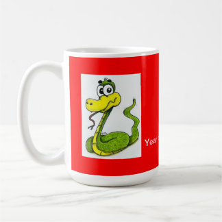 Grüne und gelbe Schlangen-Kaffee-Tasse Kaffeetasse