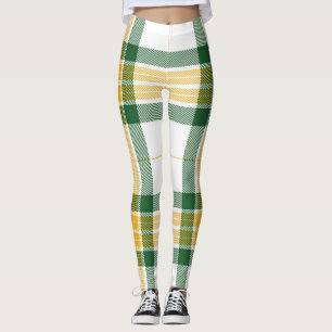 Grüne und gelbe Tartan-Leggings Leggings