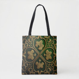 GRÜNE UND GOLD IRISCHE KNOTEN TASCHE