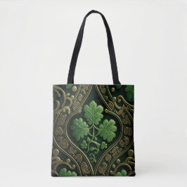 GRÜNE UND GOLD IRISCHE KNOTEN TASCHE