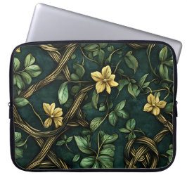GRÜNE UND GOLD IRISCHE KNOTEN UND KLEEBLÄTTER LAPTOPSCHUTZHÜLLE