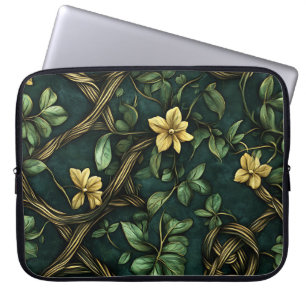 GRÜNE UND GOLD IRISCHE KNOTEN UND KLEEBLÄTTER LAPTOPSCHUTZHÜLLE