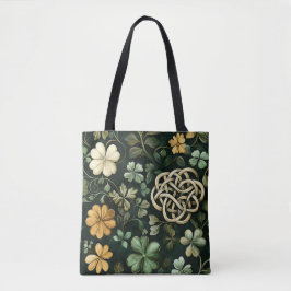GRÜNE UND GOLD IRISCHE KNOTENPATTER TASCHE