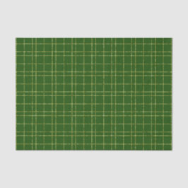 GRÜNE UND GOLD IRISH KARIERTE PATTER SEIDENPAPIER