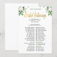 Grüne und Gold Simple Wedding Entourage