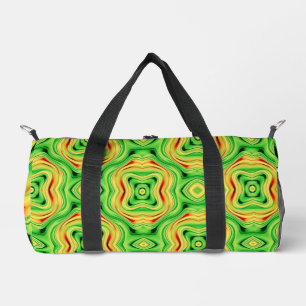 grüne und goldene Chromwellen Duffle Bag