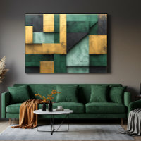 Grüne und goldene Geometrie