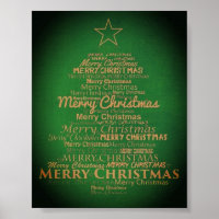 Grüne und goldene Weihnachtsbaume