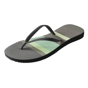 grüne und graue Abstrakte Streifen Flip Flops