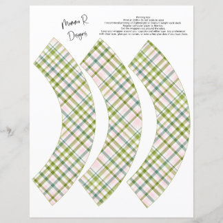 GRÜNE UND KARIERTE KUPFKRAFTWRAPPER