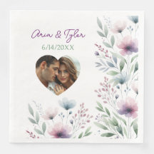Grüne und Lila botanische Hochzeit
