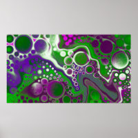 Grüne und Lila Fluid Art Marmor Abstrakt Moderne