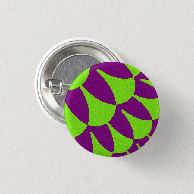 Grüne und Lila Skala Button (Vorne & Hinten)