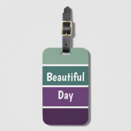 Grüne und Lila Streifen Gepäckanhänger