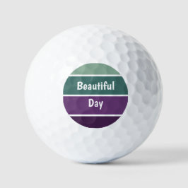 Grüne und Lila Streifen Golfball