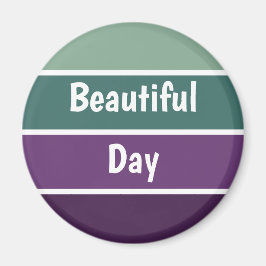 Grüne und Lila Streifen Magnet