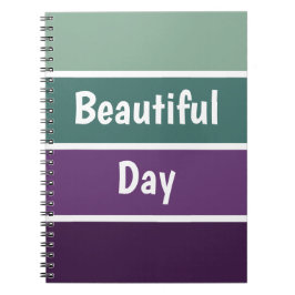 Grüne und Lila Streifen Notizblock